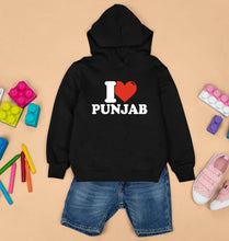 Load image into Gallery viewer, I Love Punjab Kids Hoodie for Boy/Girl-Black-Ektarfa.online