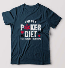 Load image into Gallery viewer, Poker T-Shirt for Men-Petrol Blue-Ektarfa.online