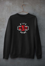 Load image into Gallery viewer, Rise & Grind Gym Unisex Sweatshirt for Men/Women-Black-Ektarfa.online