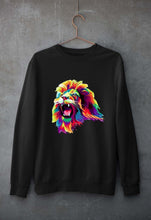 Load image into Gallery viewer, Lion Unisex Sweatshirt for Men/Women-black-Ektarfa.online