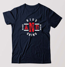 Load image into Gallery viewer, Rise & Grind Gym T-Shirt for Men-Navy Blue-Ektarfa.online