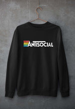 Load image into Gallery viewer, AntiSocial Unisex Sweatshirt for Men/Women-Black-Ektarfa.online