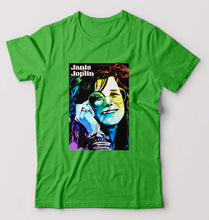 Load image into Gallery viewer, Janis Joplin T-Shirt for Men-flag green-Ektarfa.online