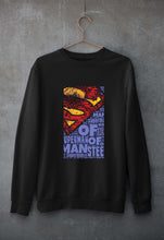 Load image into Gallery viewer, Superman Superhero Unisex Sweatshirt for Men/Women-Black-Ektarfa.online