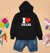 Load image into Gallery viewer, I Love Delhi Kids Hoodie for Boy/Girl-Black-Ektarfa.online