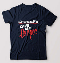 Load image into Gallery viewer, CrossFit Gym Burpees T-Shirt for Men-Navy Blue-Ektarfa.online