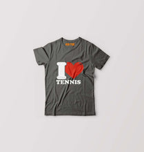 Load image into Gallery viewer, I Love Tennis Kids T-Shirt for Boy/Girl-Charcoal-Ektarfa.online