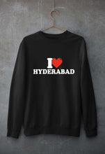 Load image into Gallery viewer, I Love Hyderabad Unisex Sweatshirt for Men/Women-Black-Ektarfa.online