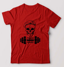 Load image into Gallery viewer, Gym Train Hard T-Shirt for Men-Red-Ektarfa.online