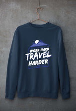 Load image into Gallery viewer, Travel Harder Unisex Sweatshirt for Men/Women-Navy Blue-Ektarfa.online