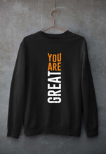 Load image into Gallery viewer, You Are Great Unisex Sweatshirt for Men/Women-Black-Ektarfa.online