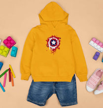Load image into Gallery viewer, Captain America Shield Kids Hoodie for Boy/Girl-Mustard Yellow-Ektarfa.online