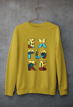 Load image into Gallery viewer, Explore Travel Adventure Unisex Sweatshirt for Men/Women-Mustard yellow-Ektarfa.online