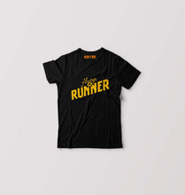 Load image into Gallery viewer, Runner Running Kids T-Shirt for Boy/Girl-Black-Ektarfa.online