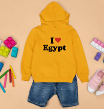 Load image into Gallery viewer, I Love Egypt Kids Hoodie for Boy/Girl-Mustard Yellow-Ektarfa.online