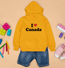 Load image into Gallery viewer, I Love Canada Kids Hoodie for Boy/Girl-Mustard Yellow-Ektarfa.online