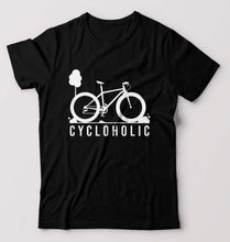 Load image into Gallery viewer, Cycloholic T-Shirt for Men-Black-Ektarfa.online