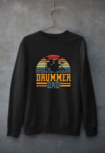 Load image into Gallery viewer, Drummer Dad Unisex Sweatshirt for Men/Women-Black-Ektarfa.online