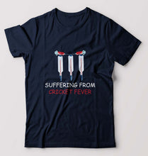 Load image into Gallery viewer, CRICKET Fever T-Shirt for Men-Navy Blue-Ektarfa.online