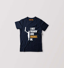 Load image into Gallery viewer, Love Cricket Kids T-Shirt for Boy/Girl-Navy Blue-Ektarfa.online