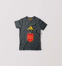 Load image into Gallery viewer, Spain Football Kids T-Shirt for Boy/Girl-Steal Grey-Ektarfa.online