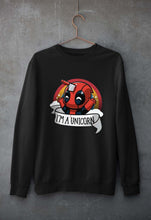 Load image into Gallery viewer, Deadpool Unicorn Unisex Sweatshirt for Men/Women-black-Ektarfa.online