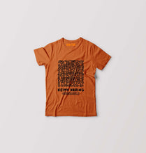Load image into Gallery viewer, Keith Haring Kids T-Shirt for Boy/Girl-Orange-Ektarfa.online