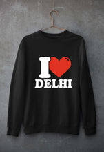 Load image into Gallery viewer, I Love Delhi Unisex Sweatshirt for Men/Women-Black-Ektarfa.online