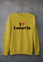 Load image into Gallery viewer, I Love Lonavla Unisex Sweatshirt for Men/Women-Mustard Yellow-Ektarfa.online