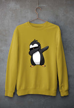 Load image into Gallery viewer, Dab Penguin Unisex Sweatshirt for Men/Women-Mustard Yellow-Ektarfa.online