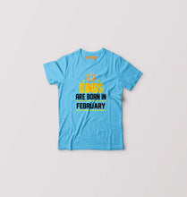 Load image into Gallery viewer, Kings Are Born In February Kids T-Shirt for Boy/Girl-Light Blue-Ektarfa.online