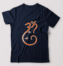 Load image into Gallery viewer, Ganpati JI(Ganesh) T-Shirt for Men-Navy Blue-Ektarfa.online