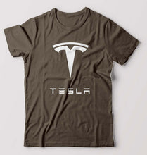 Load image into Gallery viewer, Tesla T-Shirt for Men-Olive Green-Ektarfa.online