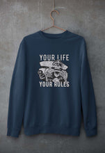 Load image into Gallery viewer, Skull Unisex Sweatshirt for Men/Women-Navy Blue-Ektarfa.online