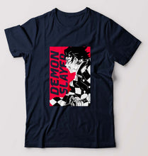 Load image into Gallery viewer, Demon Slayer T-Shirt for Men-Navy Blue-Ektarfa.online