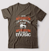 Load image into Gallery viewer, Music T-Shirt for Men-Olive Green-Ektarfa.online
