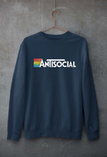 Load image into Gallery viewer, AntiSocial Unisex Sweatshirt for Men/Women-Navy Blue-Ektarfa.online