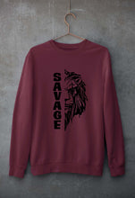 Load image into Gallery viewer, Savage Lion Unisex Sweatshirt for Men/Women-maroon-Ektarfa.online