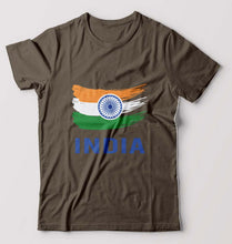 Load image into Gallery viewer, India T-Shirt for Men-Olive Green-Ektarfa.online
