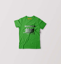 Load image into Gallery viewer, Runner Running Kids T-Shirt for Boy/Girl-Flag Green-Ektarfa.online