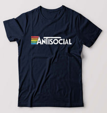 Load image into Gallery viewer, AntiSocial T-Shirt for Men-Navy Blue-Ektarfa.online