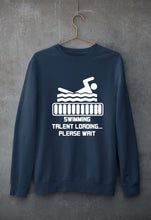 Load image into Gallery viewer, Swimming Unisex Sweatshirt for Men/Women-Navy Blue-Ektarfa.online