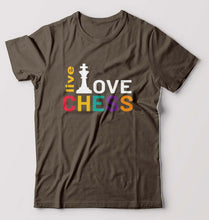 Load image into Gallery viewer, Chess Love T-Shirt for Men-Olive Green-Ektarfa.online