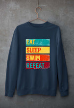 Load image into Gallery viewer, Swimming Unisex Sweatshirt for Men/Women-Navy Blue-Ektarfa.online