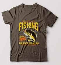 Load image into Gallery viewer, Fishing T-Shirt for Men-Olive Green-Ektarfa.online