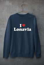 Load image into Gallery viewer, I Love Lonavla Unisex Sweatshirt for Men/Women-Navy blue-Ektarfa.online