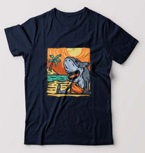 Load image into Gallery viewer, Shark T-Shirt for Men-Navy Blue-Ektarfa.online