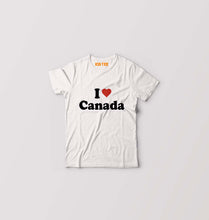Load image into Gallery viewer, I Love Canada Kids T-Shirt for Boy/Girl-White-Ektarfa.online