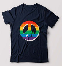 Load image into Gallery viewer, Peace Pride T-Shirt for Men-Navy Blue-Ektarfa.online