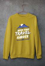 Load image into Gallery viewer, Travel Harder Unisex Sweatshirt for Men/Women-Mustard yellow-Ektarfa.online